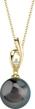 The Pearl Source Tahitian South Sea Pearl & Diamond Lois Pendant