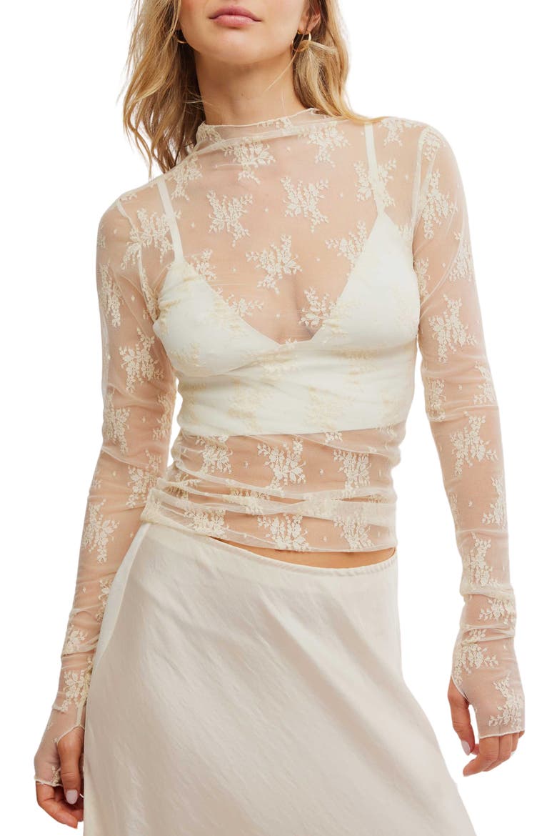 Lady Lux Layering Top, Main, color, EVENING CREME