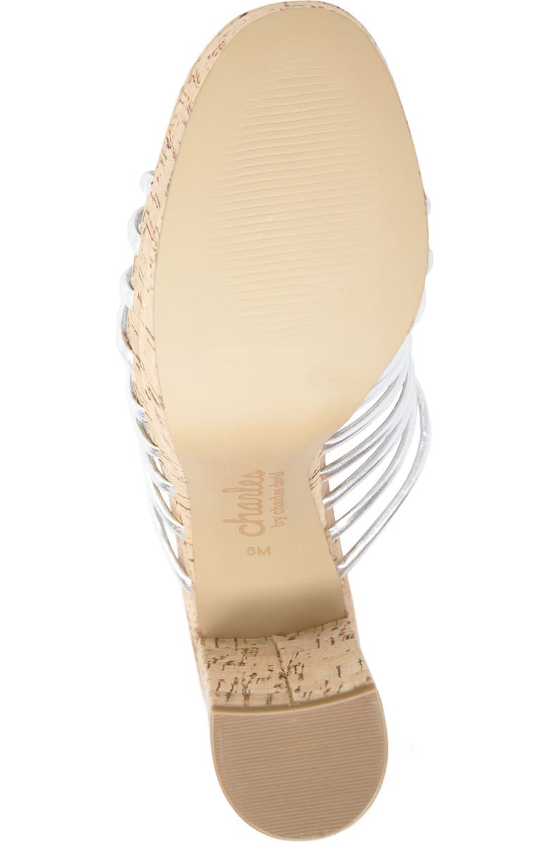 Charles David Meadow Platform Sandal, Alternate, color, Silver-Mt