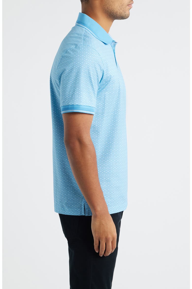 Vance OoohCotton® Geo Print Polo, Alternate, color, AZURE