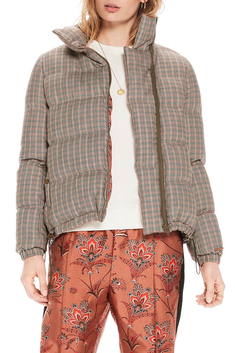 Quilted Check Jacket, Main, color, MULTI SMALL CHECKED