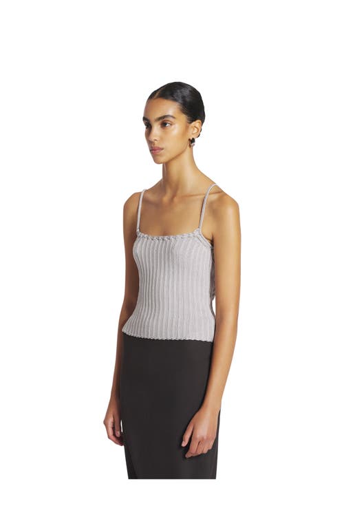 Lanvin Ribbed Tank Top In Viscose In Gray