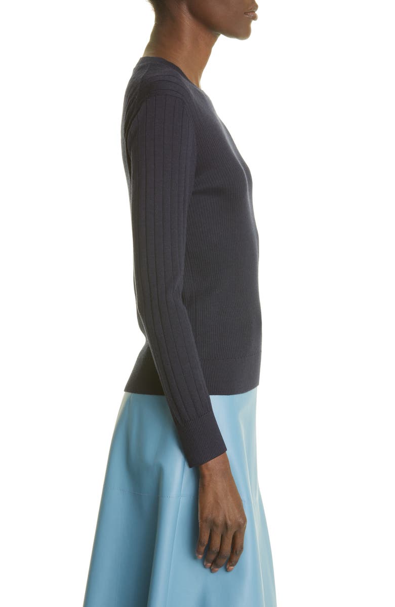 Loro Piana Ribbed Cashmere & Silk Sweater, Alternate, color,