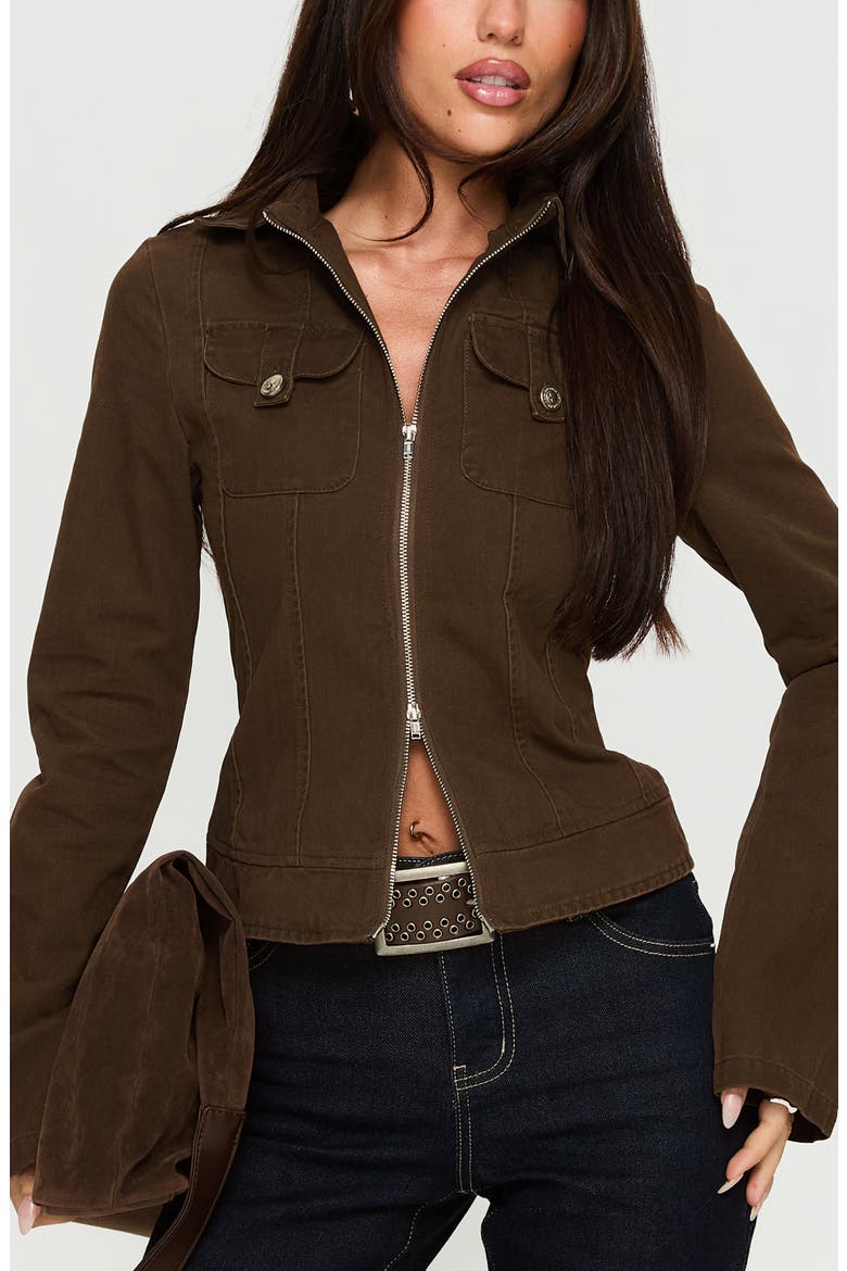 Kelehan Zip Jacket, Main, color, STONEWASHED BROWN