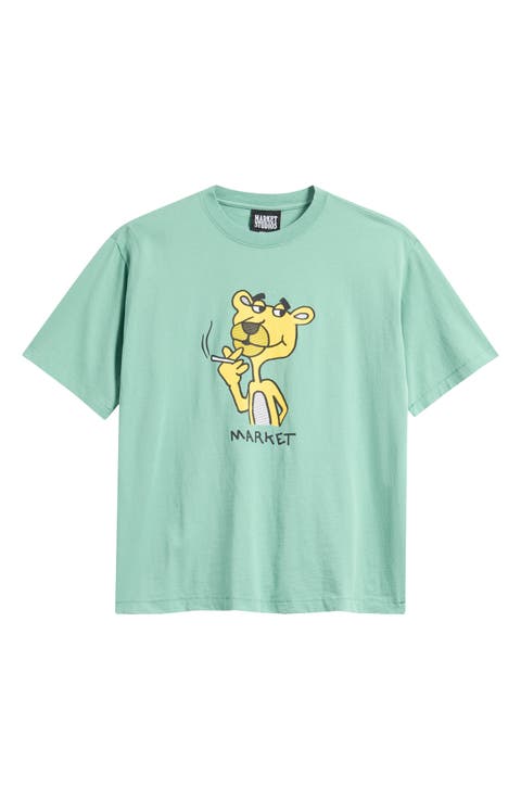 Yellow Panther Graphic T-Shirt