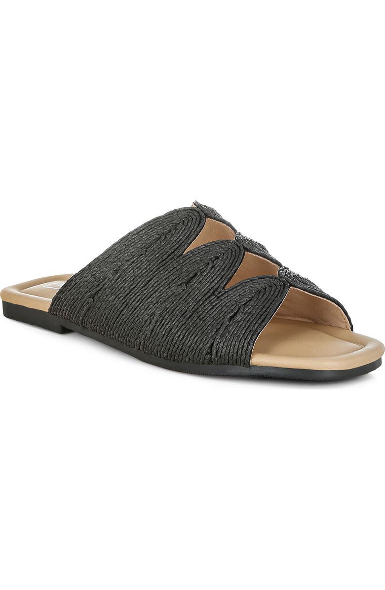 Rag & Co Daisy Doe Slide Sandal, Main, color, Black