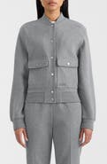 Mackage Juniper Chalk Stripe Cotton Blend Bomber Jacket