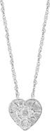 EFFY Sterling Silver Diamond Heart Pendant Necklace - 0.67 ctw.