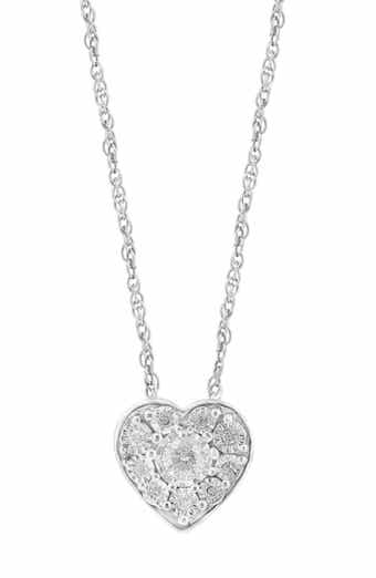 Sterling Silver Diamond Heart Pendant Necklace - 0.67 ctw.