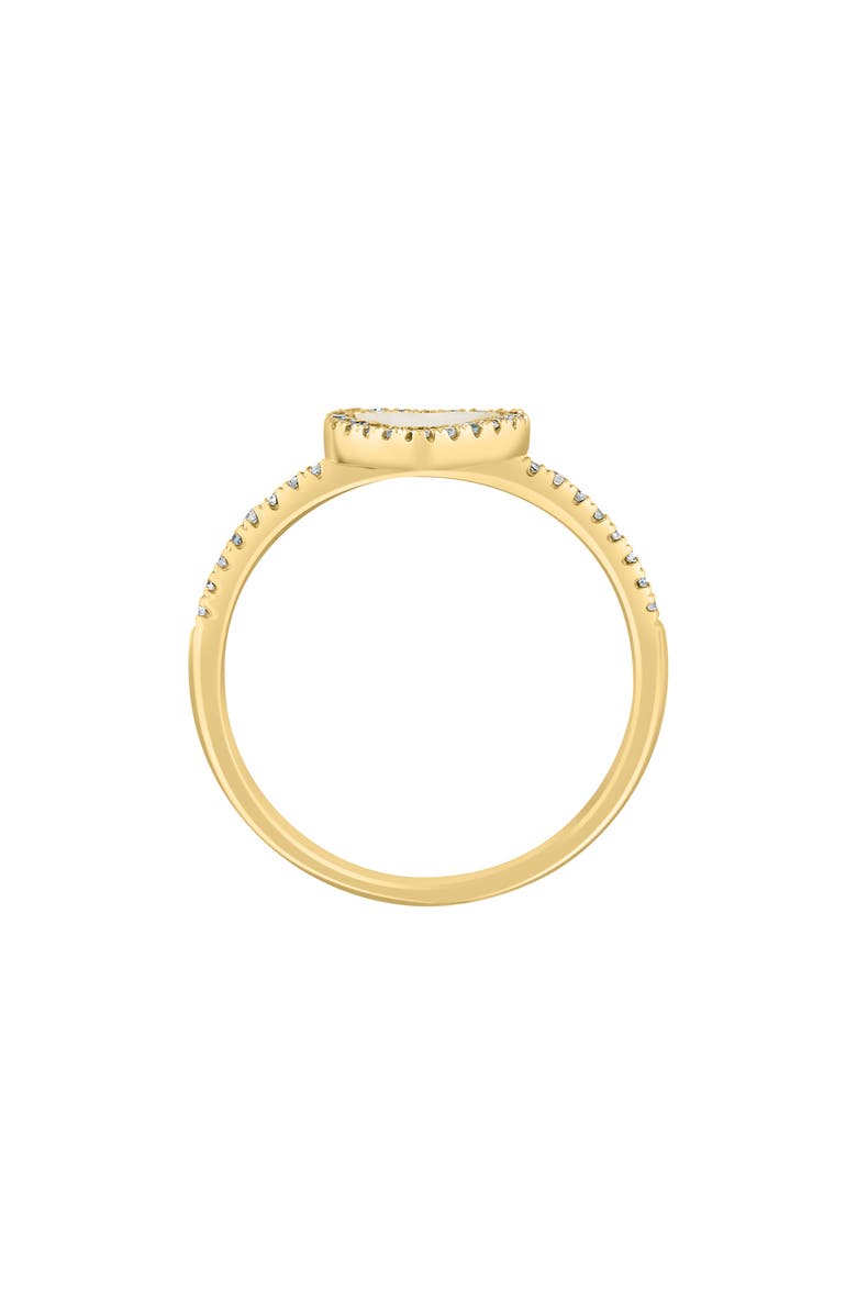 EFFY Diamond Pavé Mother of Pearl Heart Shaped Ring - 0.17ct, Alternate, color, White
