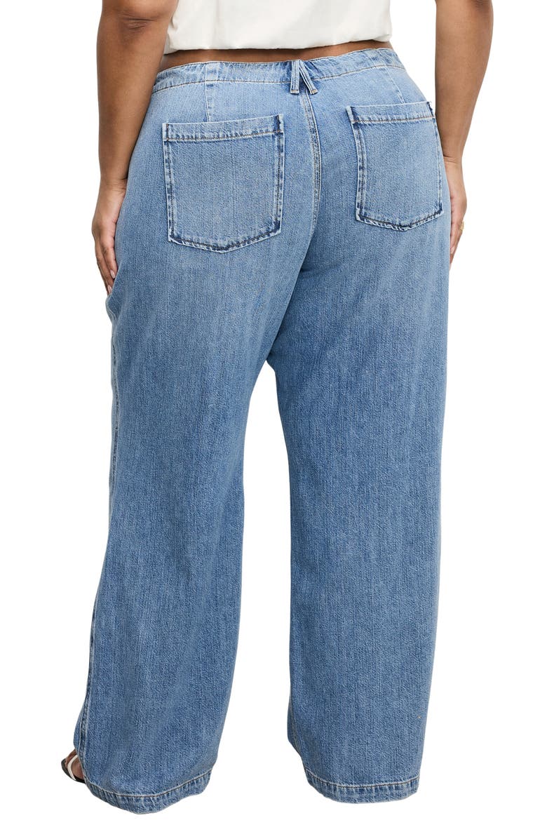 Good American Lite Drawstring Jeans, Alternate, color, Indigo786