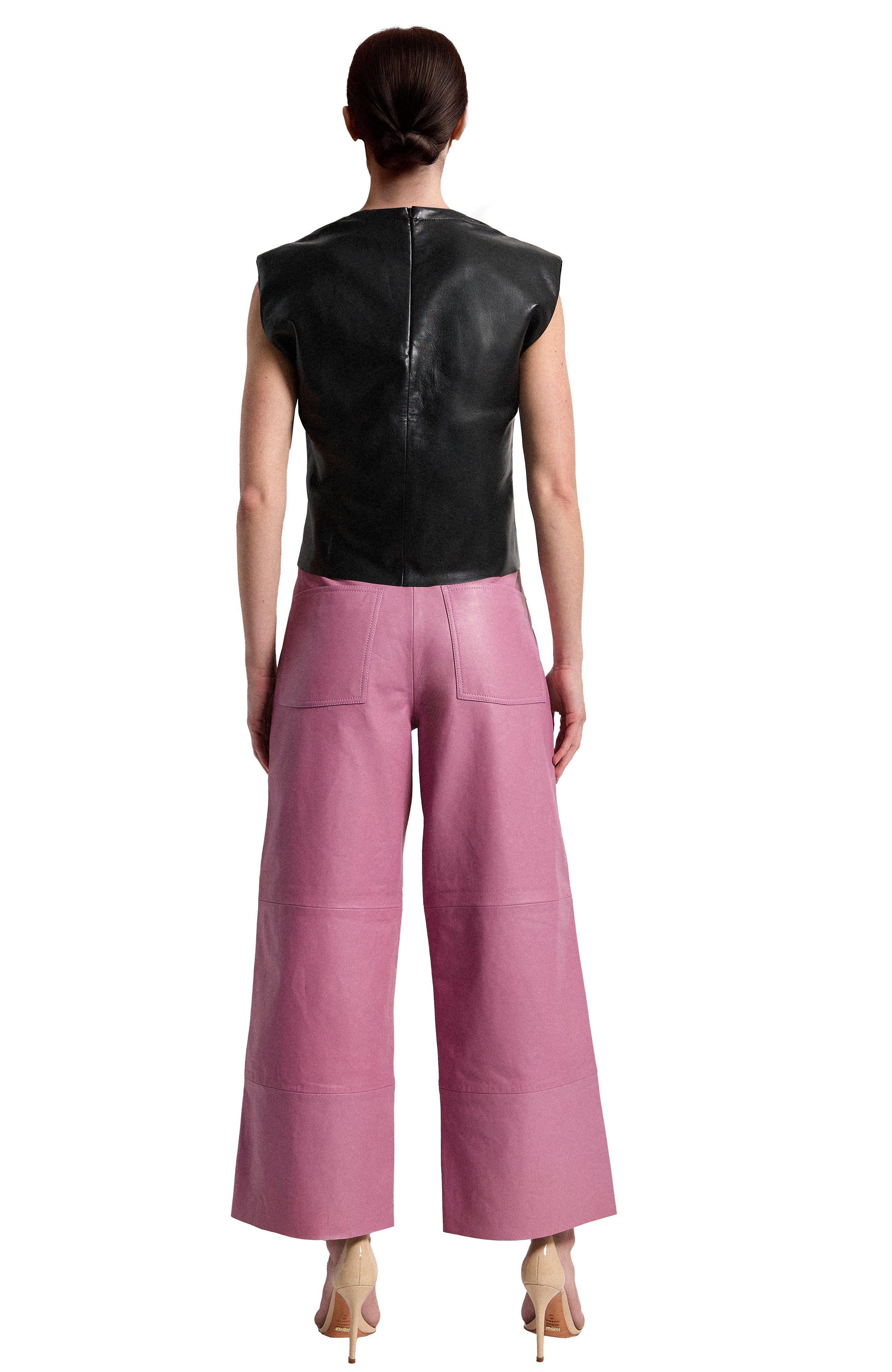 Ruby Leather Wide Leg Jeans - image 2