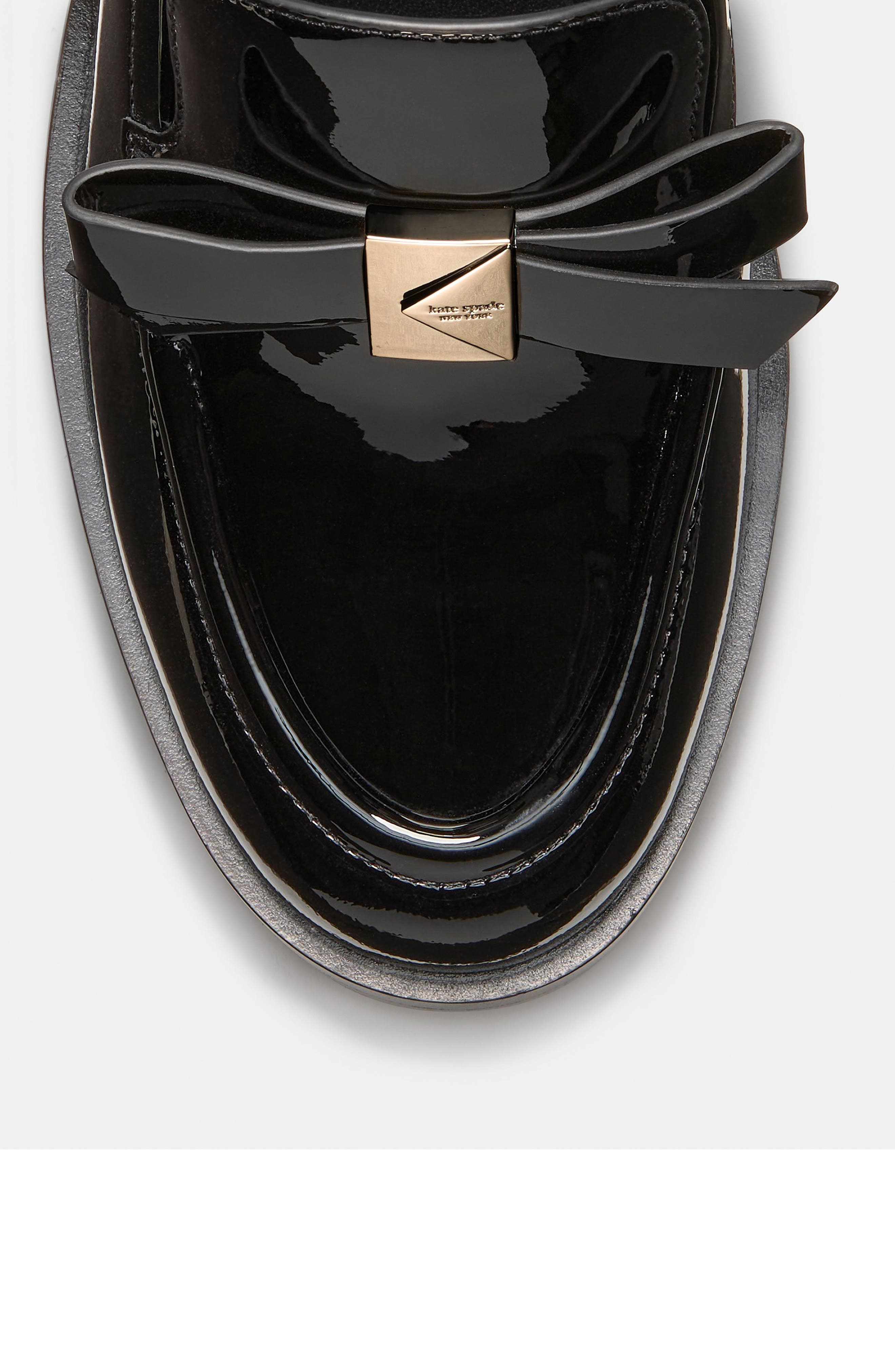 Kate Spade New York deco bow loafer pump, Alternate, color, Black