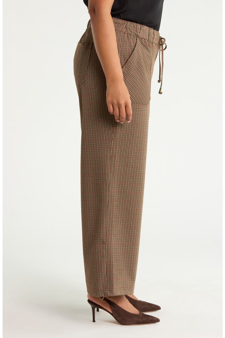 High Waist Wide Leg Pants, Alternate, color, WHEAT RED MULTI