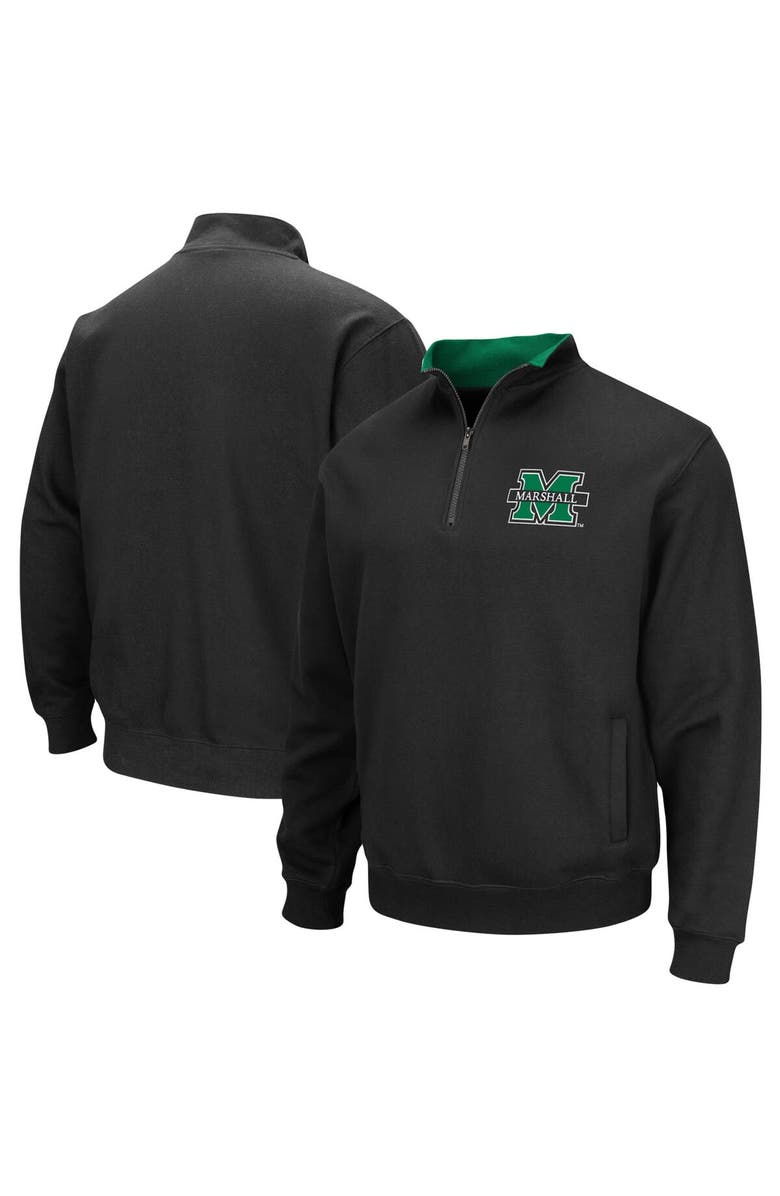 COLOSSEUM Men's Colosseum Black Marshall Thundering Herd Tortugas Logo Quarter-Zip Jacket, Main, color, Black