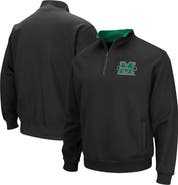 COLOSSEUM Men's Colosseum Black Marshall Thundering Herd Tortugas Logo Quarter-Zip Jacket