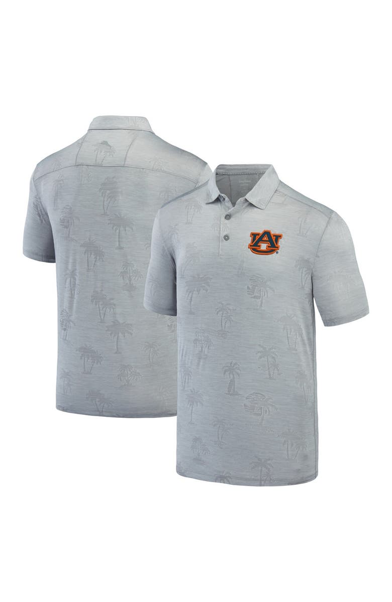 Tommy Bahama Men's Tommy Bahama Gray Auburn Tigers Sport Palm Coast Palmera IslandZone Polo, Main, color, 