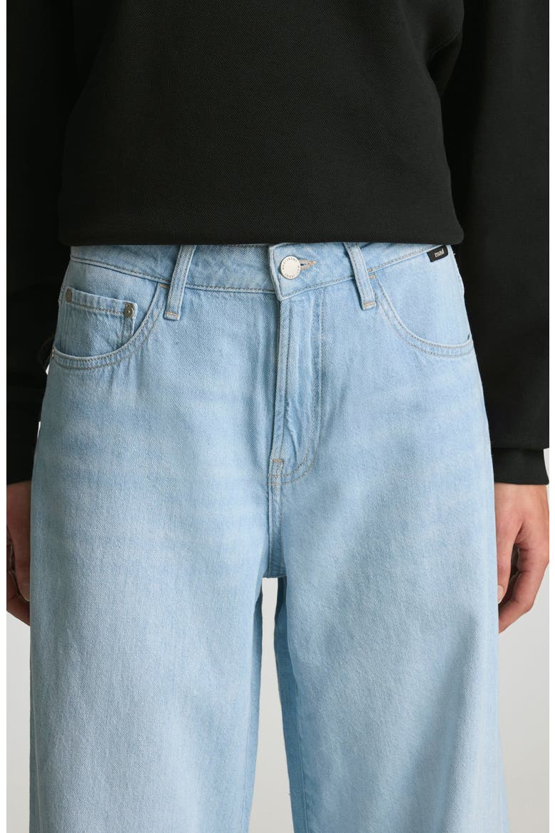 Joy Mid Rise Wide Leg Jeans, Alternate, color, LIGHT LINEN DENIM