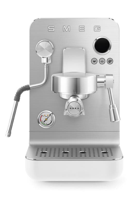 Smeg Mini Stainless-steel Espresso Coffee Machine White In Matte White