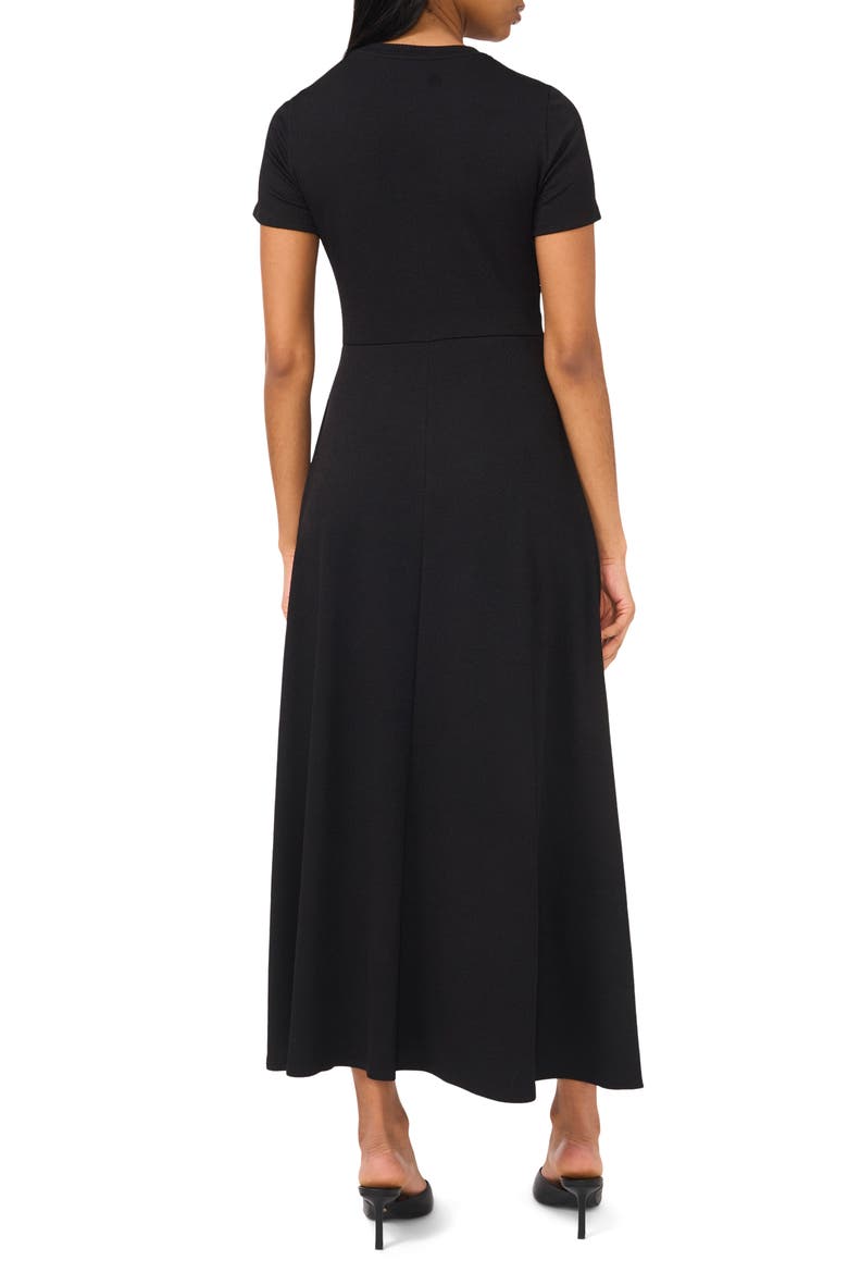 Crossover Bodice Maxi Dress, Alternate, color, RICH BLACK