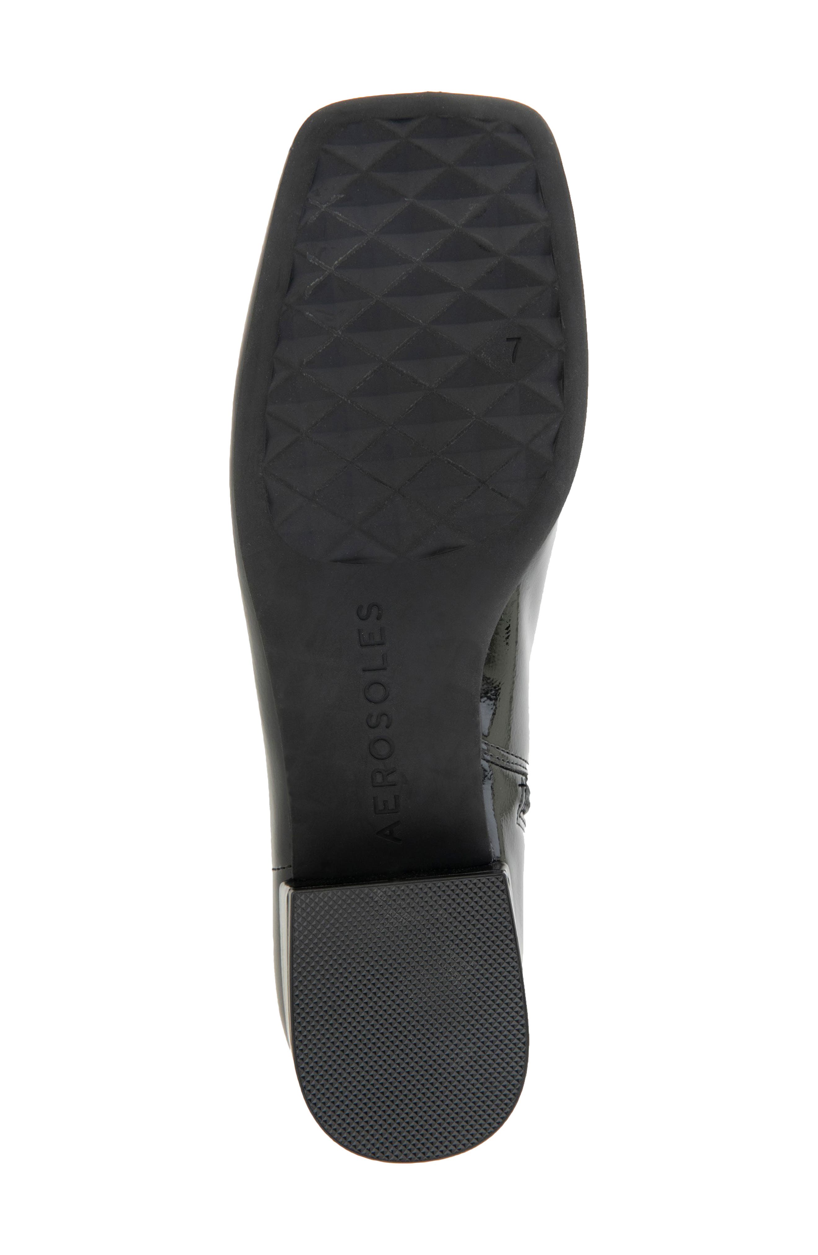 Aerosoles Nina Block Heel Bootie, Alternate, color, Black Crinkled Patent