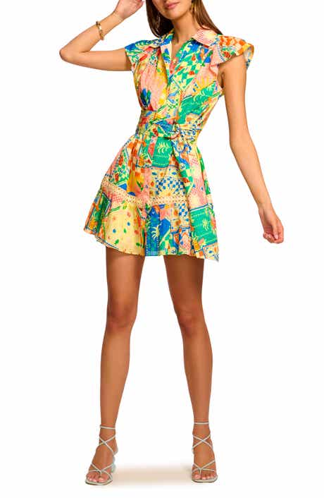 Ramy Brook Marceline Belted Cotton Poplin Mini Shirtdress