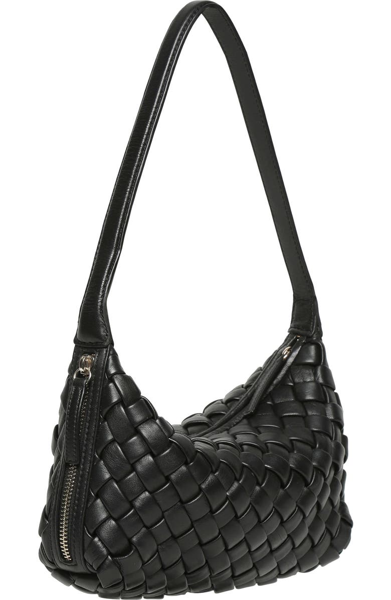 Walter Baker Hazel Woven Shoulder Bag, Alternate, color, Black