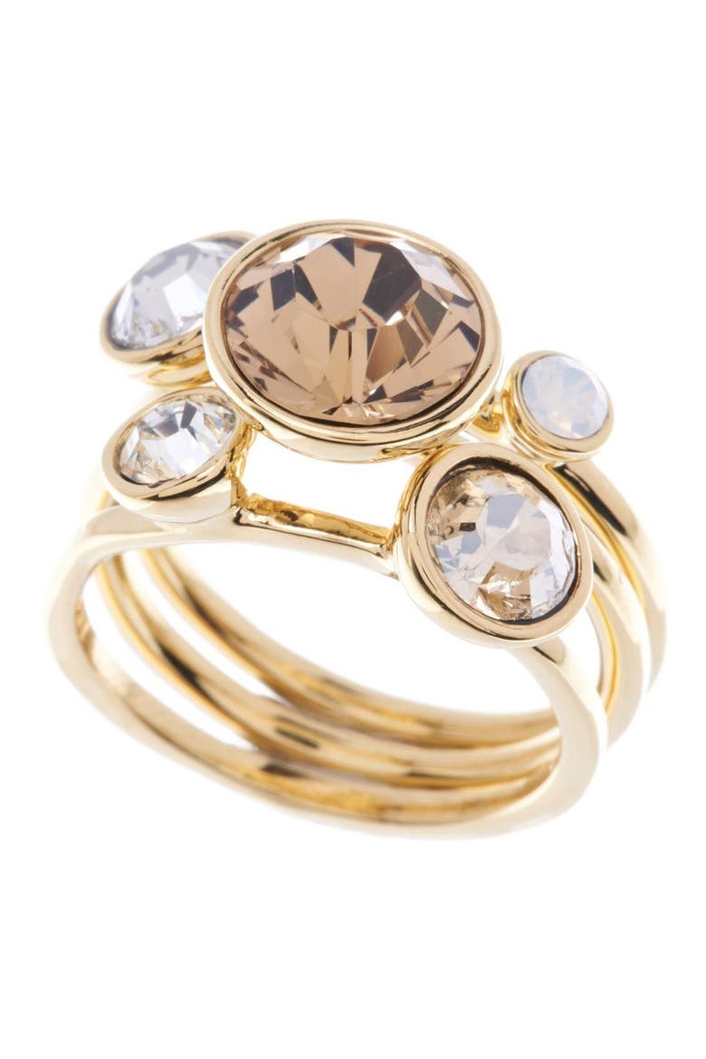 'Jackie' Crystal Stacking Rings, Alternate, color, GOLD MULTI