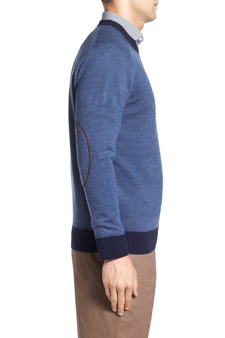 Merino Wool Crewneck Sweater, Alternate, color, NAVY