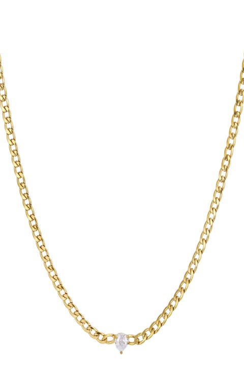 Cubic Zirconia Chain Necklace