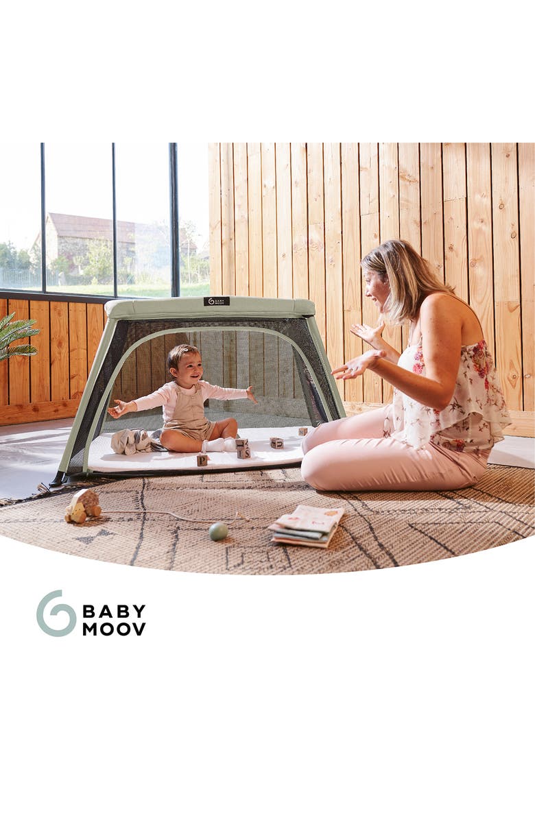 Babymoov Moov & Comfy 3-in-1 Travel Cot, Baby Crib & Playpen, Alternate, color, Sage