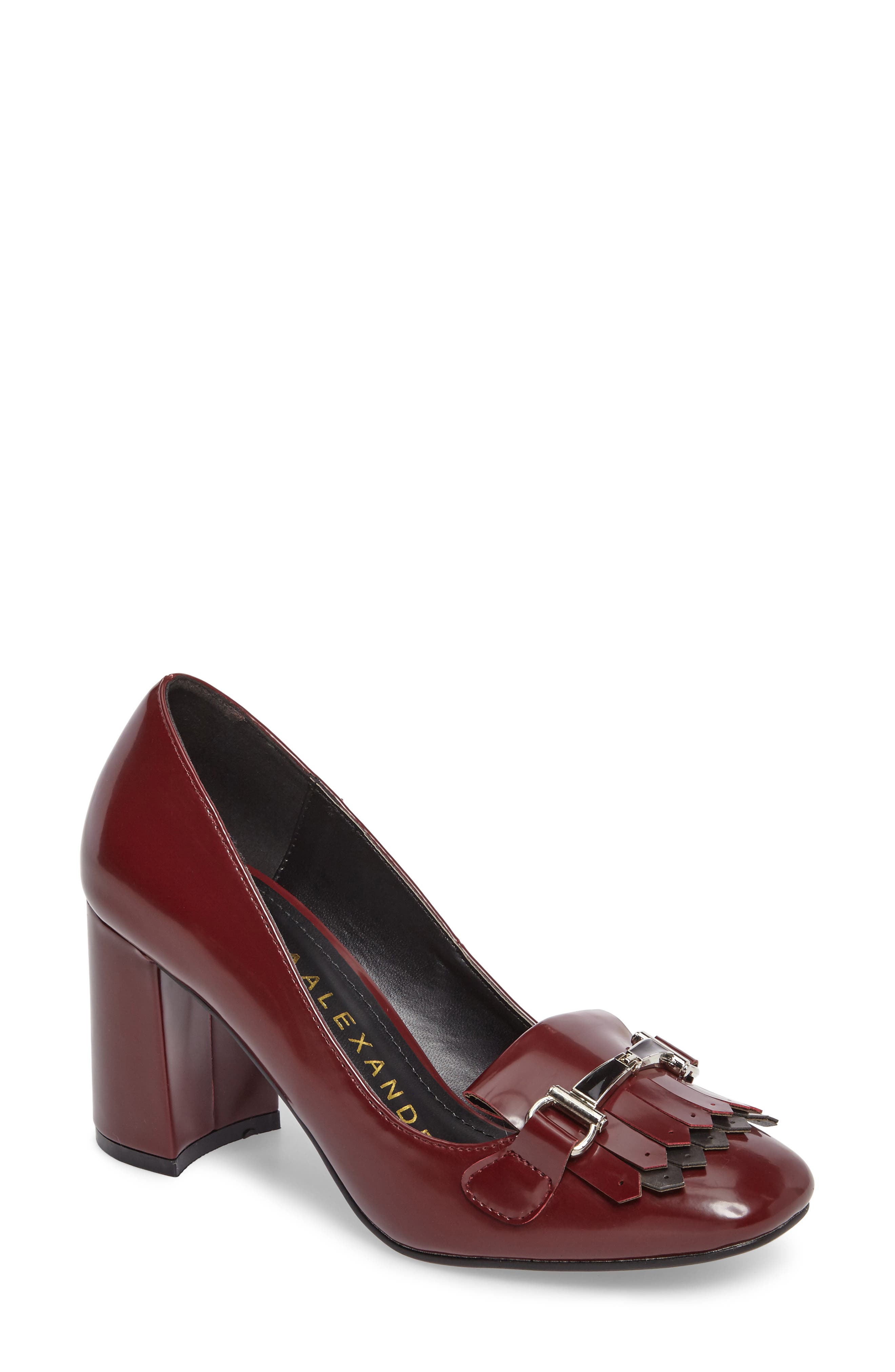 Olivia Loafer Pump, Main, color, BORDO