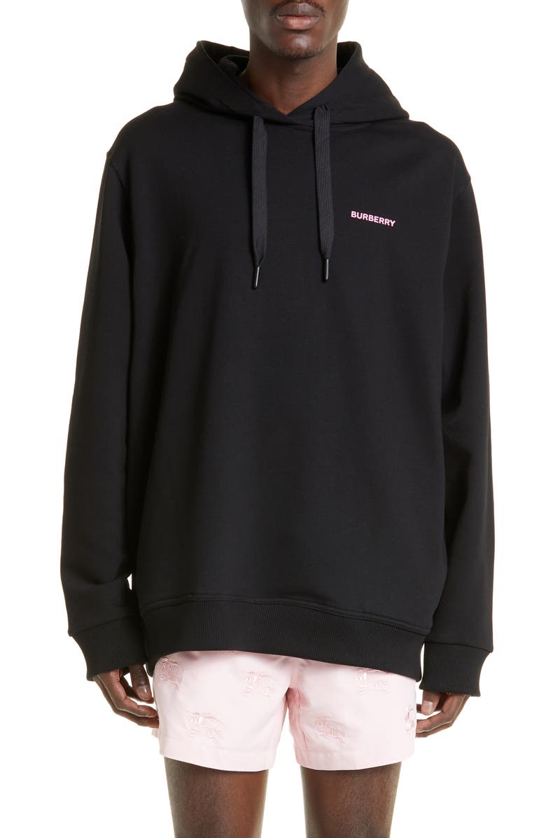 Burberry Lancing Oak Leaf Crest Cotton Hoodie, Main, color,