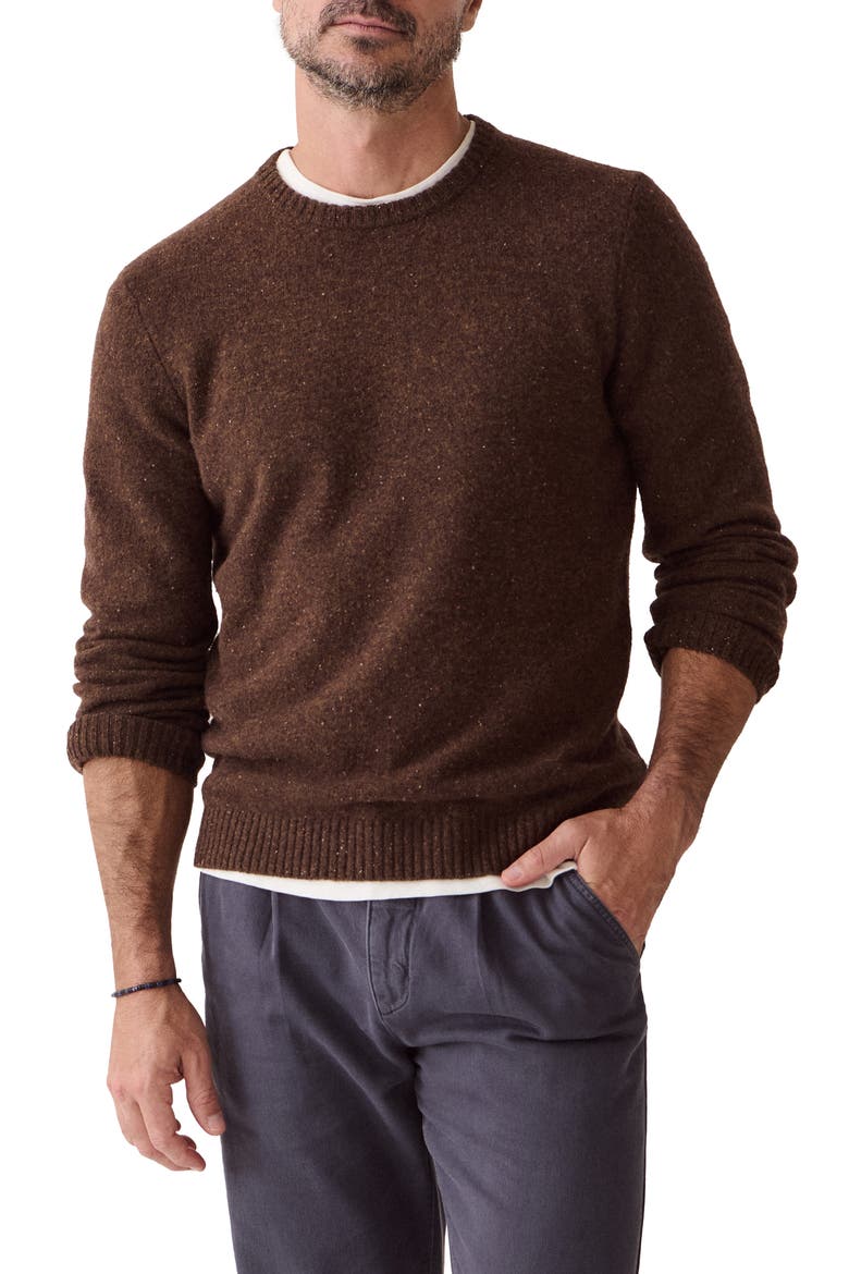 Neppy Merino Wool Crewneck Sweater, Main, color, TIMBER