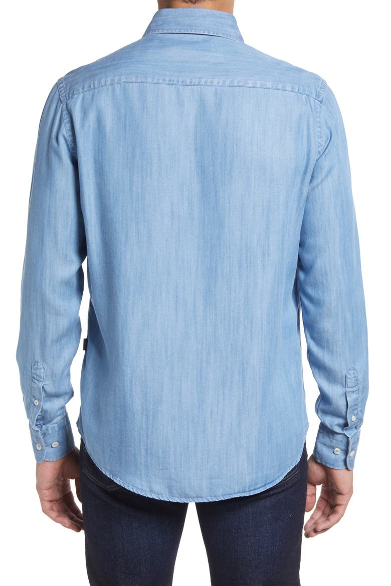 Tencel® Denim Button-Up Shirt, Alternate, color, DENIM BLUE