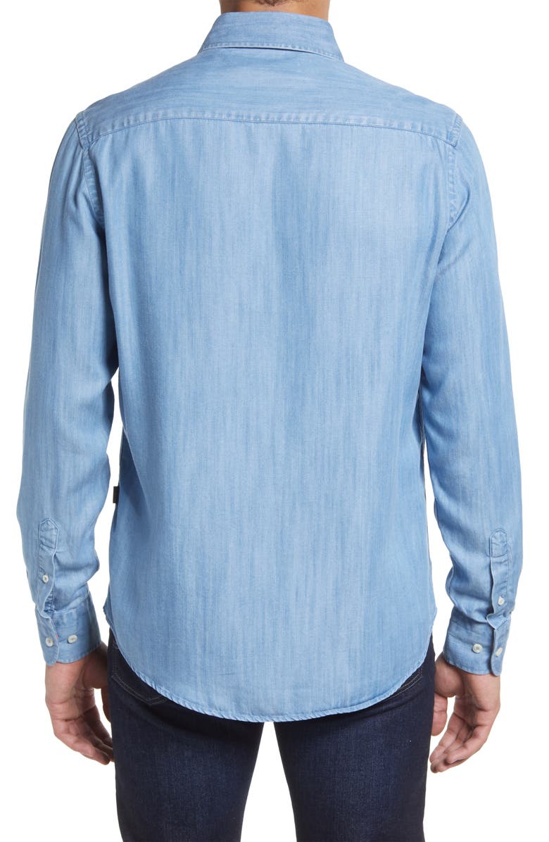 Stone Rose Tencel<sup>®</sup> Denim Button-Up Shirt, Alternate, color, Denim Blue