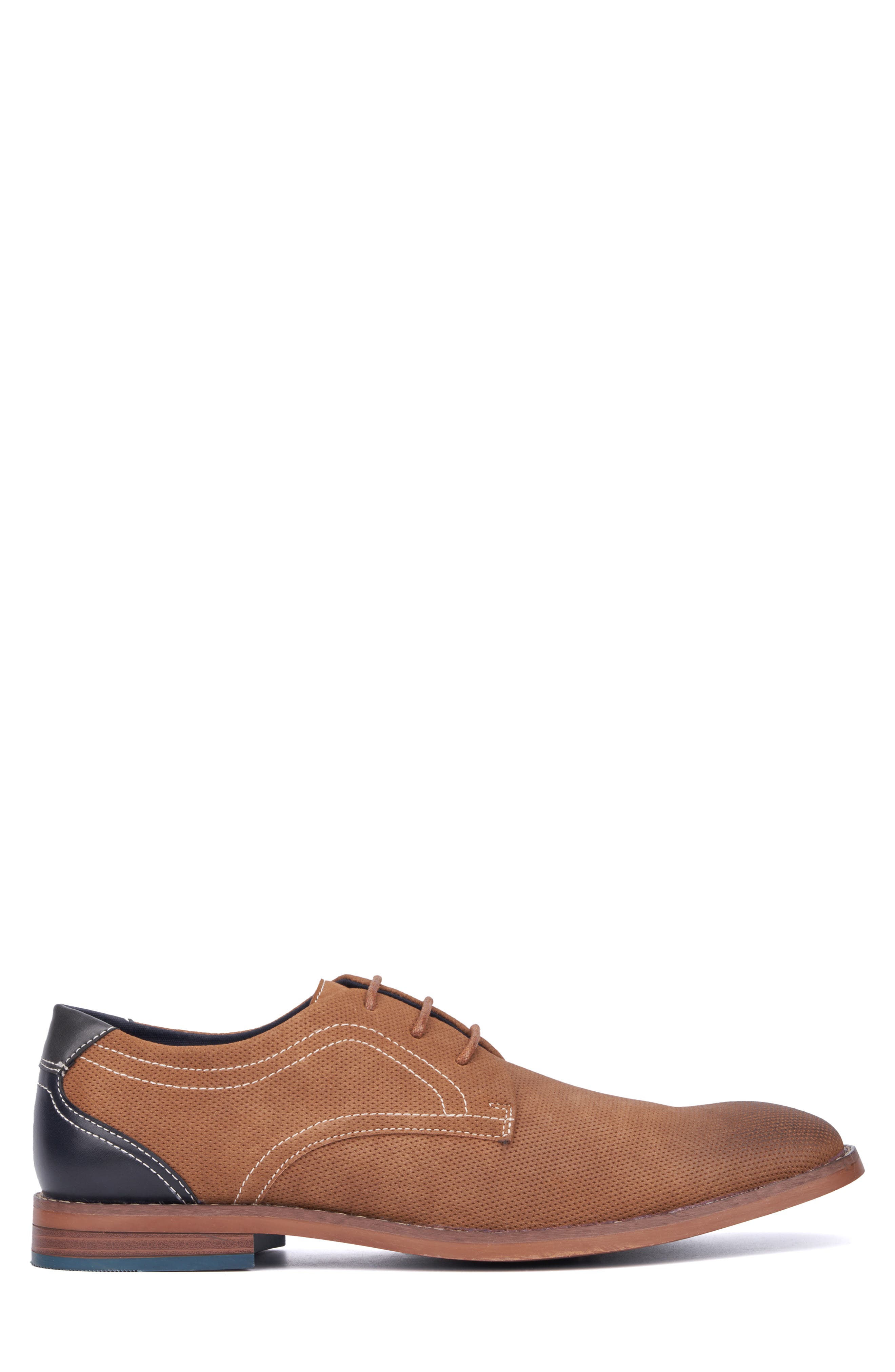 Textured Plain Toe Derby, Alternate, color, BROWN