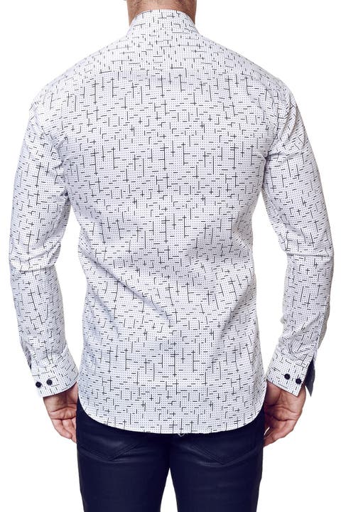 Tetris Trim Fit Button-Up Shirt