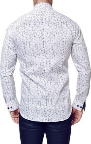 Maceoo Tetris Trim Fit Button-Up Shirt
