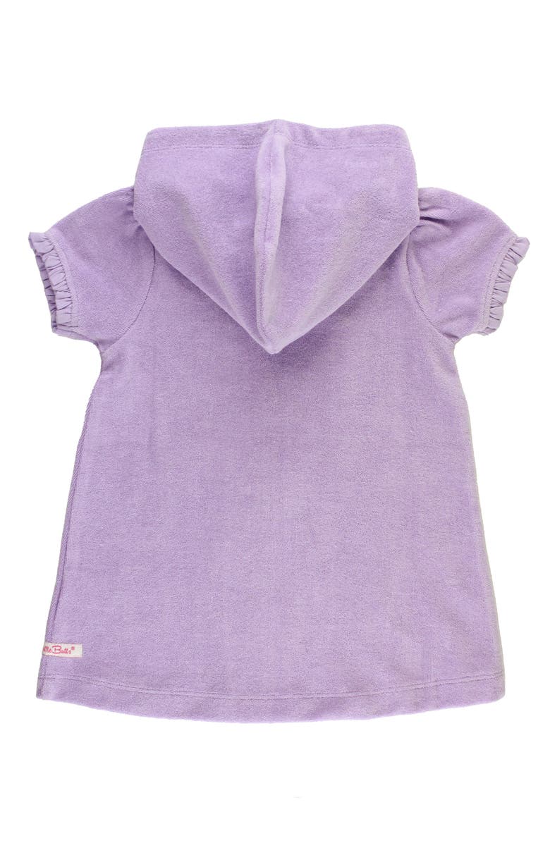 RuffleButts Kids' Lavender Cotton Blend Terry Cover-Up Dress, Alternate, color, Purple