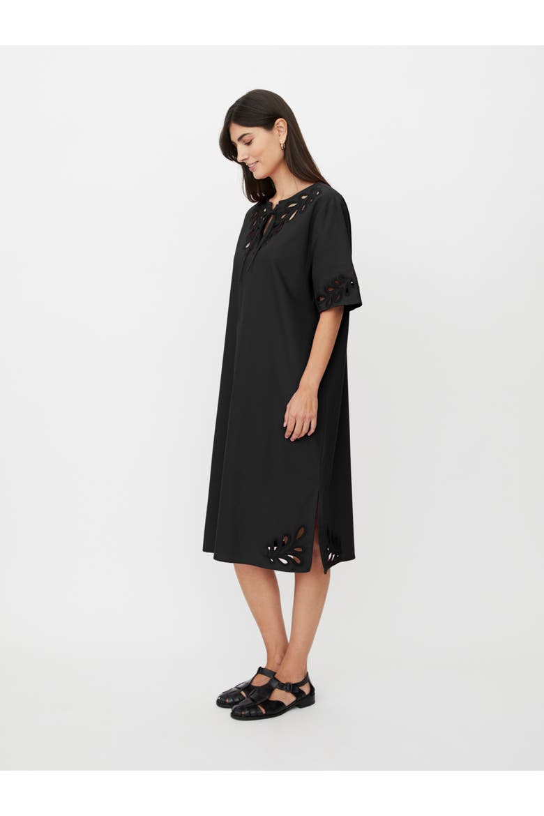 MaNoretta Cutwork Detail Dress, Alternate, color, Black