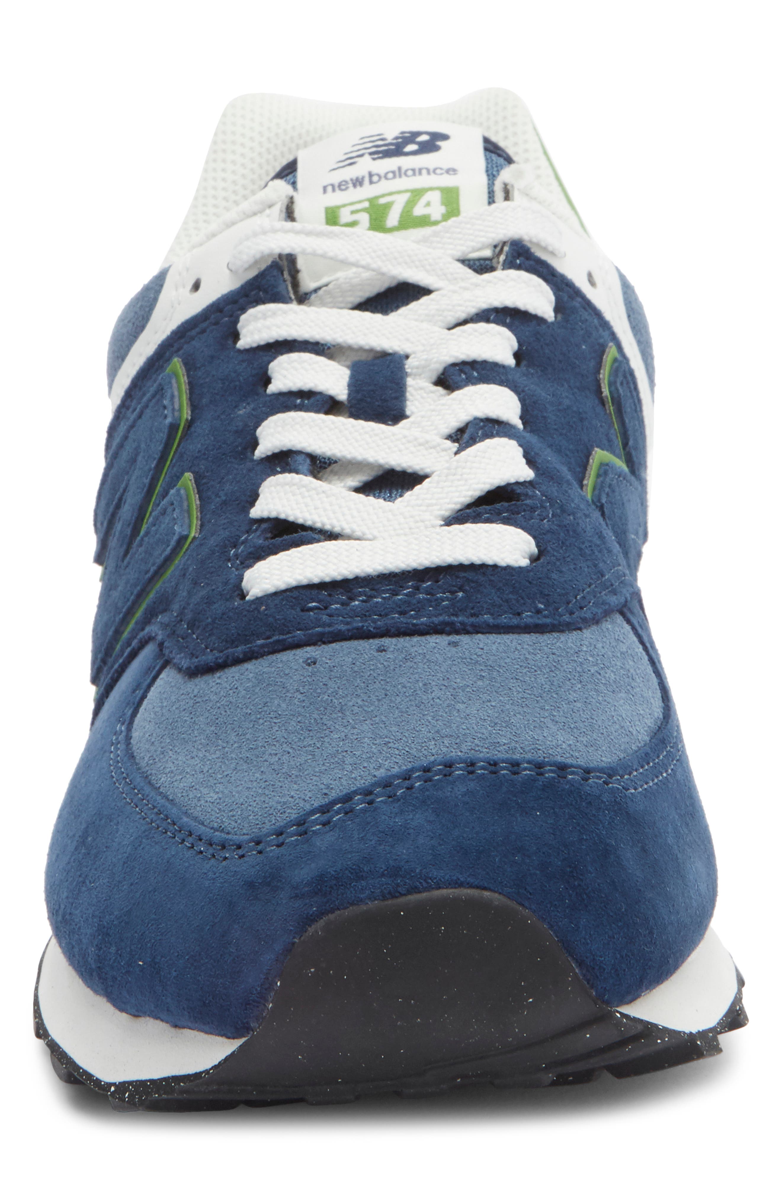 New Balance 574 Sneaker, Alternate, color, Nb Navy/ Alpine Green