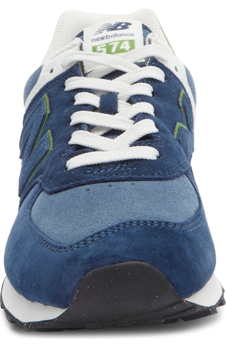 New Balance 574 Sneaker, Alternate, color, Nb Navy/ Alpine Green