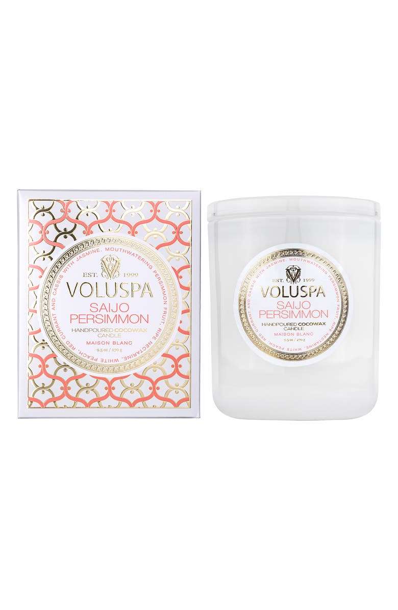 Voluspa Saijo Persimmon Boxed Classic Candle, Main, color, Saijo Persimmon