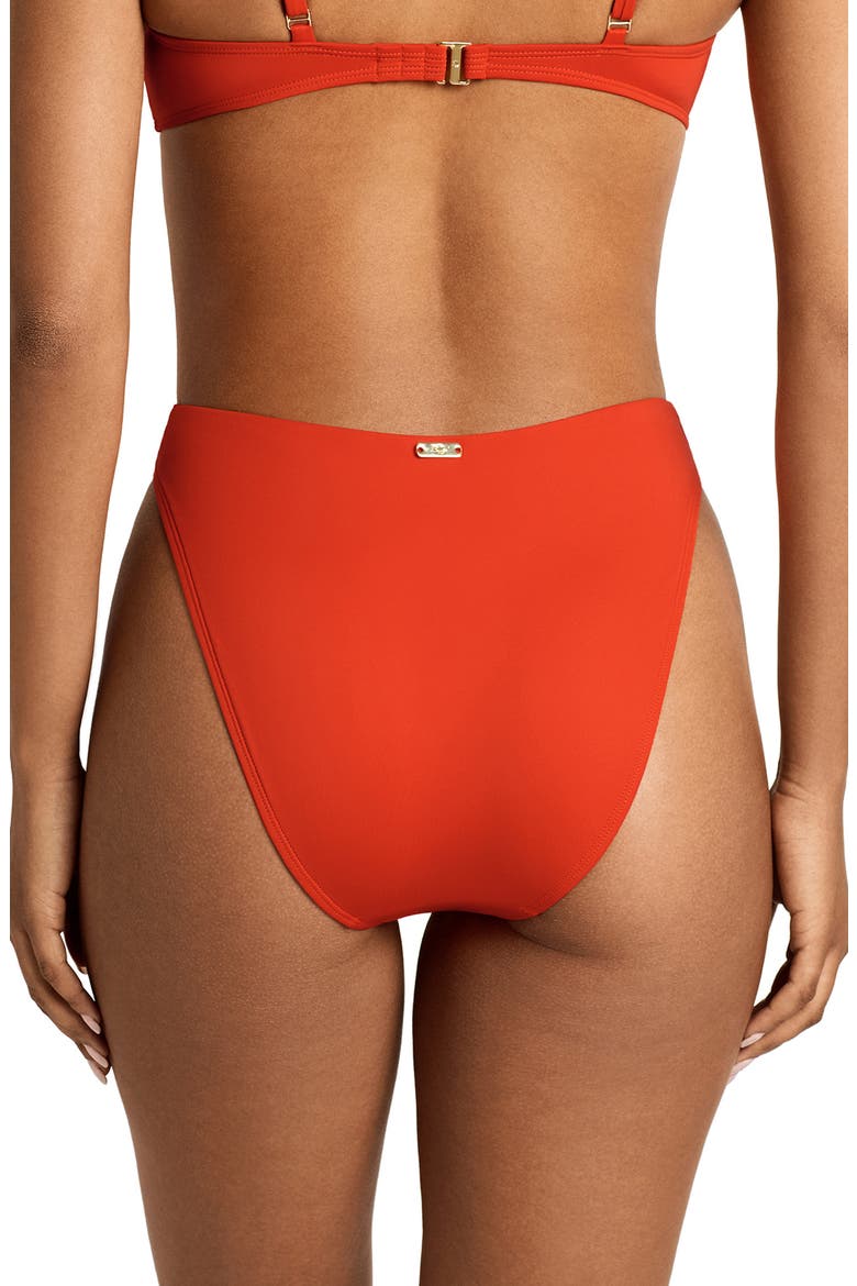 High Leg Bikini Bottoms, Alternate, color, SUNBURST ORANGE