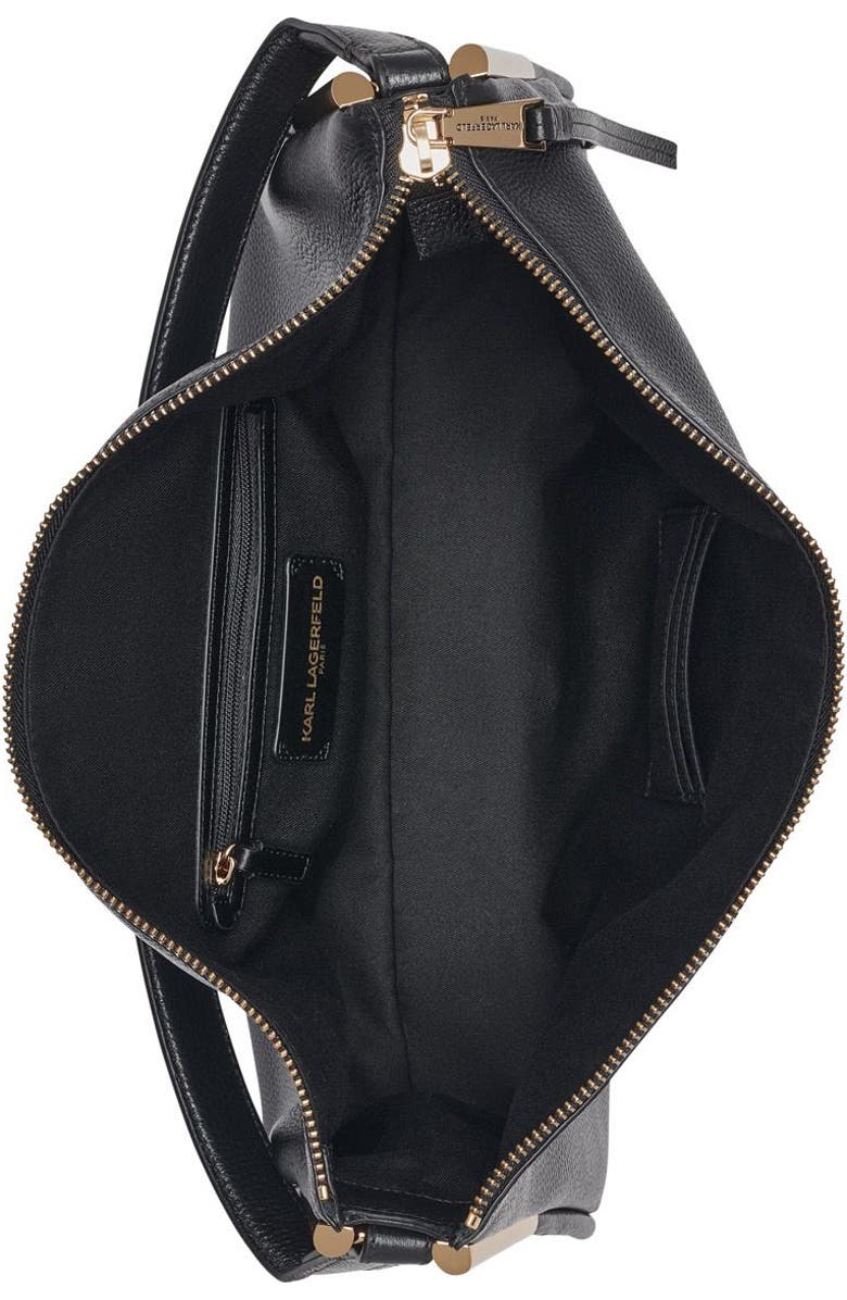 KARL LAGERFELD PARIS Valerie Hobo, Alternate, color, Black/Gold