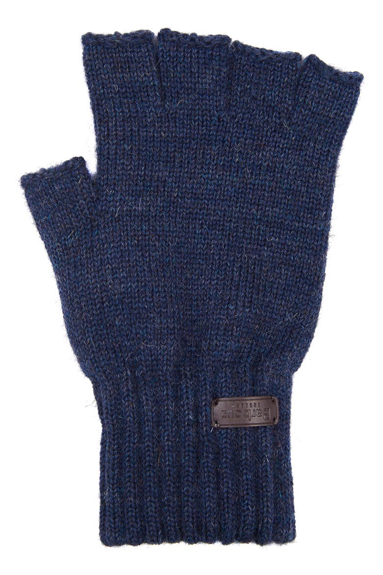 Fingerless Wool Gloves, Alternate, color, NAVY