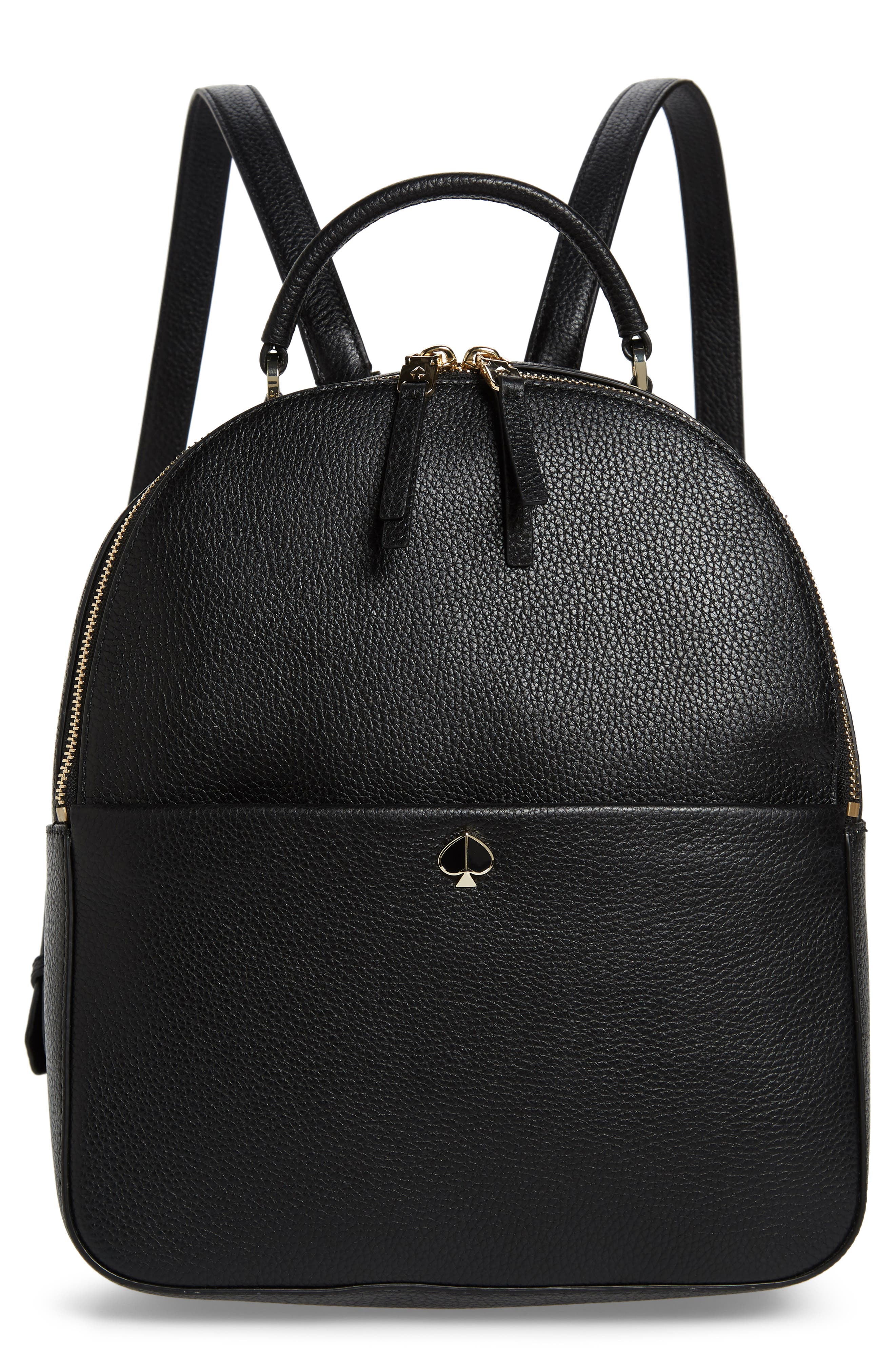 Kate Spade New York medium polly leather backpack, Main, color, 