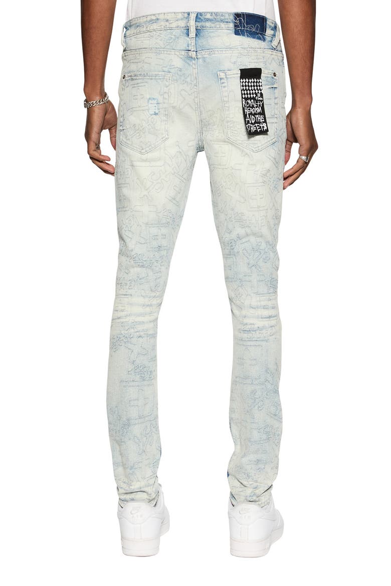 Van Winkle Stencil Legacy Ripped Skinny Jeans, Alternate, color, DENIM