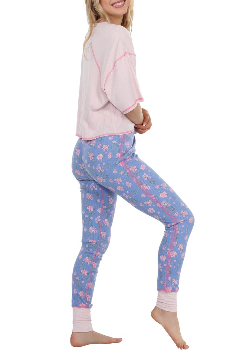 Honeydew Cuddle Crew Floral Pajamas, Alternate, color,